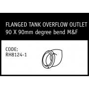 Marley Flanged Tank Overflow Outlet - RH8124-1